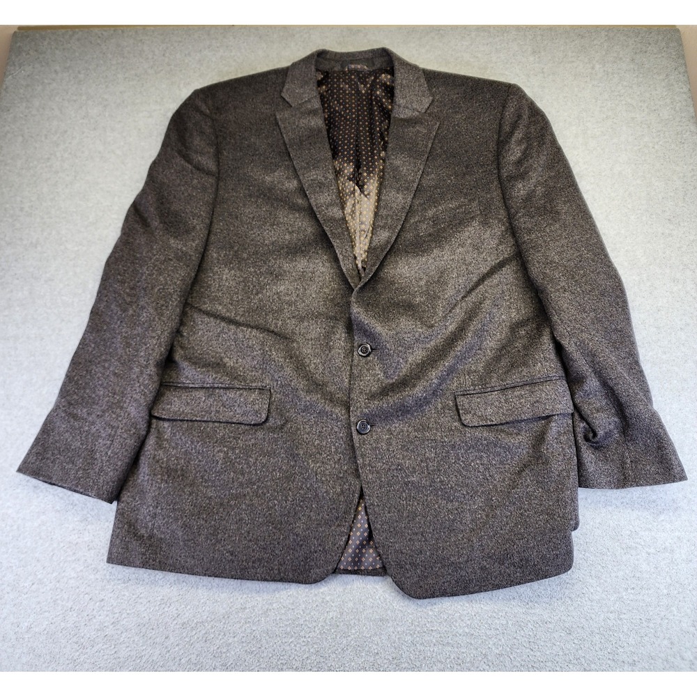 Lauren Ralph Lauren Mens 50L Gray Silk Wool Cashmere Blazer Sport Coat Jacket
